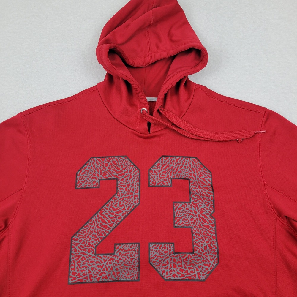 Nike Jordan Training Pullover Fleece Hoodie Mens Medium M Red 685287 695 **READ